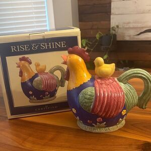 Coco Dowley Certified International Corp Rise & Shine Chicken & Chick Teapot